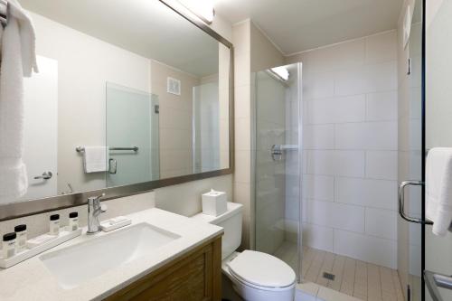 a bathroom with a sink and a toilet and a shower at The Wayfarer San Diego in San Diego
