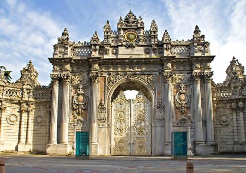 an ornate building with a large golden gate at Viva Deluxe Hotel in Istanbul