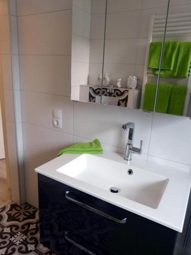Koupelna v ubytování Ferienwohnung Kürmreuth