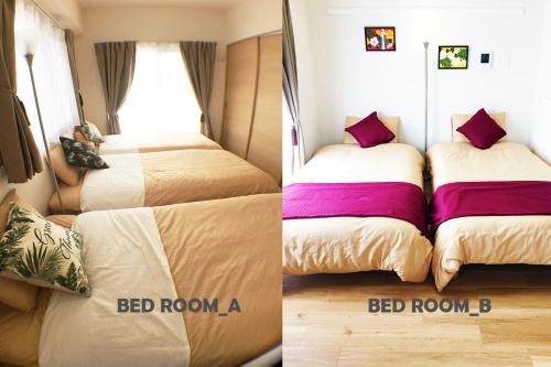 Ein Bett oder Betten in einem Zimmer der Unterkunft TerraceRin YN11