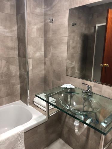 
A bathroom at Hotel Santa Fe
