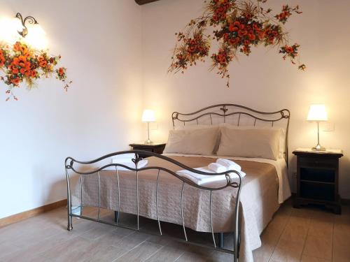 Een bed of bedden in een kamer bij Terra Dei Limoni