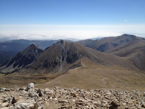 a view of mountains from the top of a mountain at Casa Rural Mollo, Vall de Camprodon in Molló