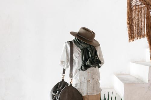 a mannequin wearing a hat and a white shirt at Coqui Coqui Papholchac Coba Residence & Spa in Cobá