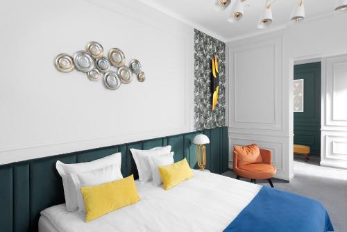 Postel nebo postele na pokoji v ubytování Hotel Del Corso