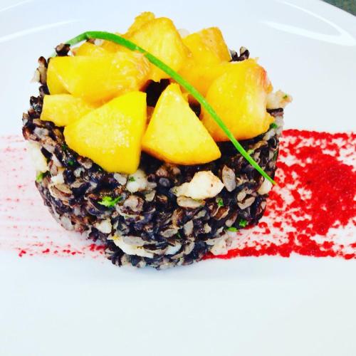 a piece of food on a white plate at Hotel Jole in San Mauro a Mare
