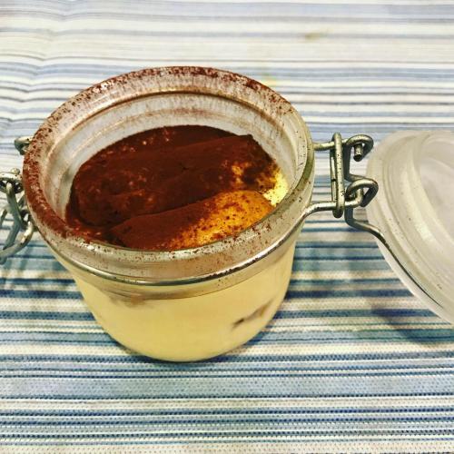a pot of sauce sitting on a table at Hotel Jole in San Mauro a Mare