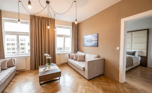 Posezení v ubytování Letna Garden Suites