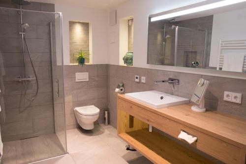Koupelna v ubytování Wenkheimer Hof Ferienwohnung