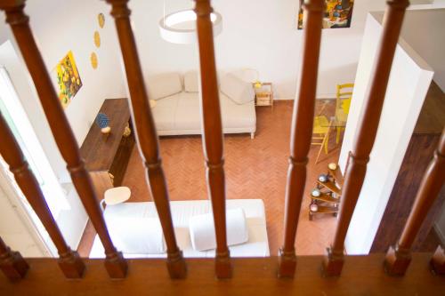 a view of a living room with a white couch at Villa Mallandrino in Mondello