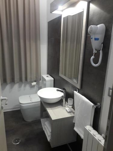 Koupelna v ubytování Hotel Meranda