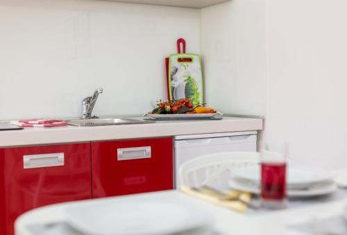 Kuchyň nebo kuchyňský kout v ubytování Molnar Resort Apartment Ljiljana