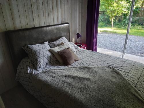 En eller flere senge i et værelse på Les Agapanthes du frontonnais