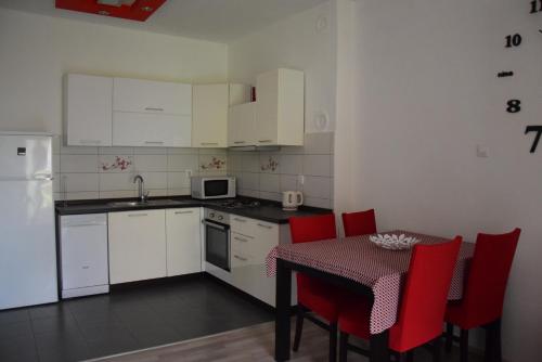 Kuchyň nebo kuchyňský kout v ubytování Apartman Ana