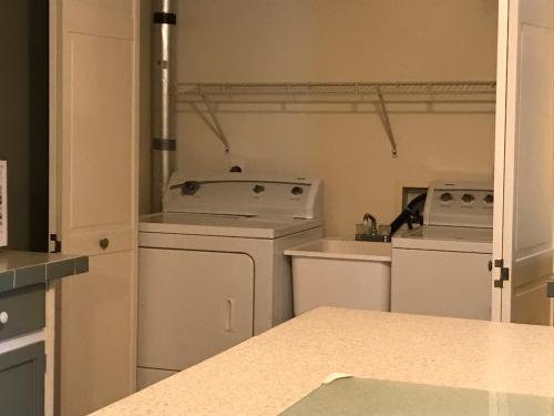 pralnia z pralkami i suszarkami w obiekcie Coolis Apartment w mieście Richfield Springs
