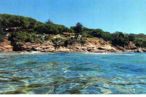 a large body of water with a small island at Villa Peducelli by Agenzia SolturElba in Capoliveri