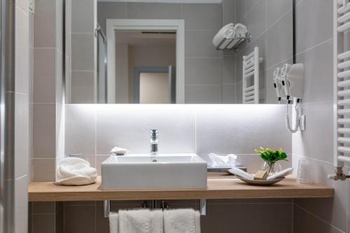 Koupelna v ubytování Hotel Reggiana
