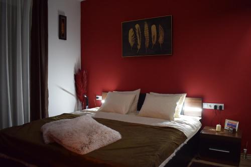 Ein Bett oder Betten in einem Zimmer der Unterkunft Lido Riviéra, Relux Apartman Balatonlelle