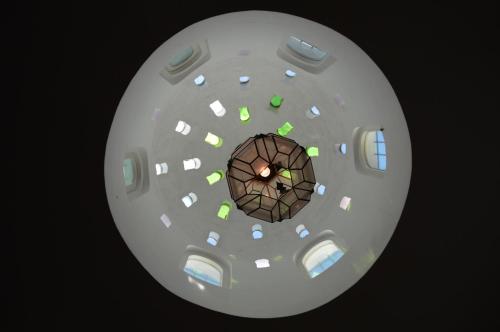 a rendering of a hole in a plate with windows at RIAD OASIS D'ASILAH in Asilah
