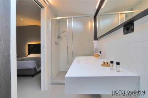 Koupelna v ubytování Hotel Due Pini