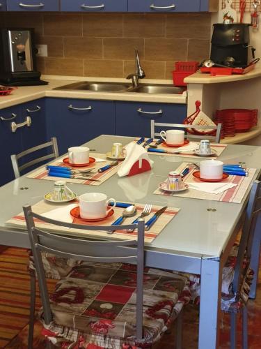 Kuchyň nebo kuchyňský kout v ubytování Appartamenti Villa Wanda