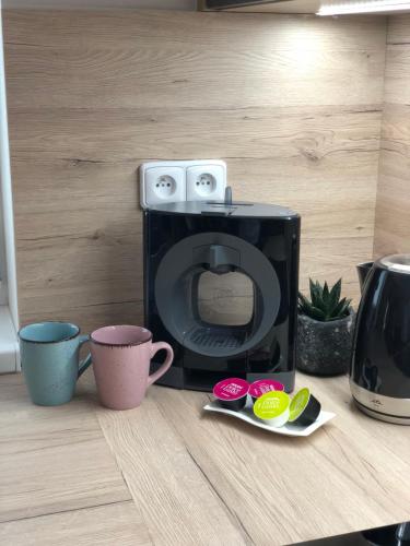 Kuchyň nebo kuchyňský kout v ubytování Apartmány Koněvova