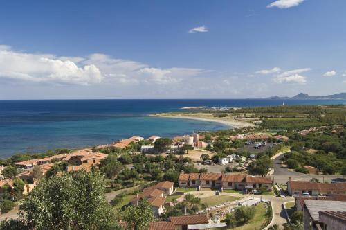 an aerial view of a town and the ocean at Costa vacanze in low cost - IUN P2923 in Villaputzu