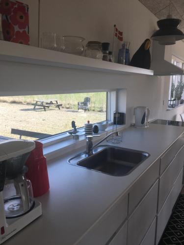 Kuchyň nebo kuchyňský kout v ubytování B&B Hesselbjerg