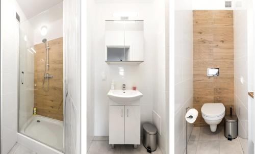 Kúpeľňa v ubytovaní SuperApart Belwederska A MiniStudio, Balcony, Kitchen, Pet-Friendly, TV & Wifi