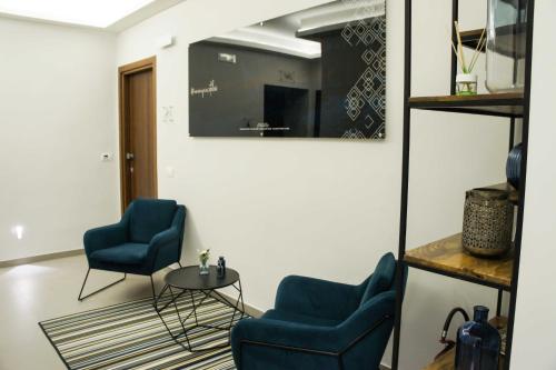 Χώρος καθιστικού στο Albergo D'Onofrio