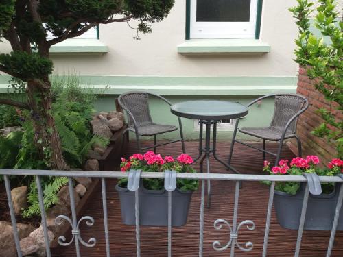 Μπαλκόνι ή βεράντα στο Ferienwohnung "Bine"