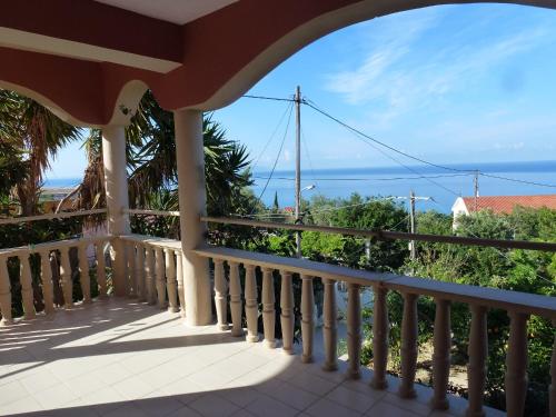 a view from the balcony of a house at Marinos Studios at Lourdata village in Lourdhata