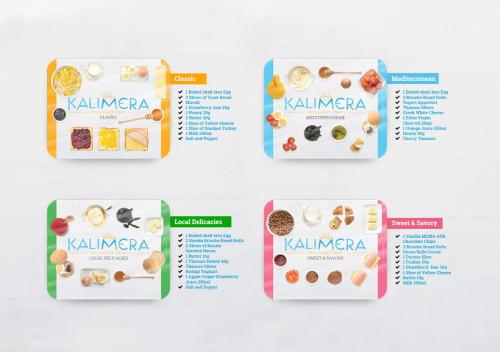 two boxes of klinsmicarma food products on a white background at Asteras Kalives in Skala Potamias