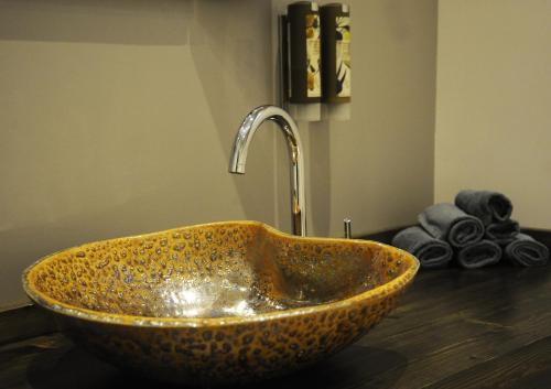 a sink with a faucet in a bathroom at Hotel Villa Anita in Santa Margherita Ligure