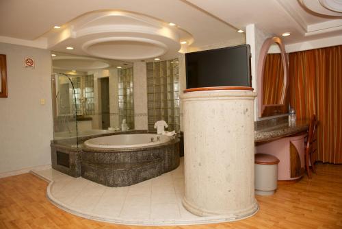 Koupelna v ubytování Hotel Cuba