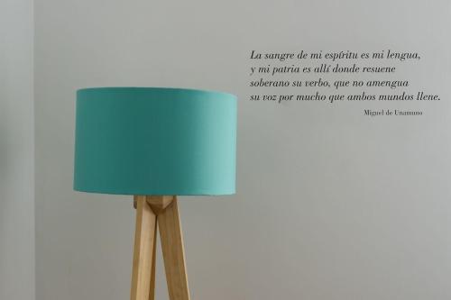 a blue lamp sitting on top of a table at JUUB In the Heart of New Polanco (R4) in Mexico City