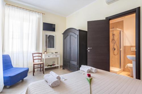 เตียงในห้องที่ B&B Villamarì