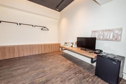 Kuchyň nebo kuchyňský kout v ubytování Traveller Inn Tiehua Cultural and Creative Hotel II
