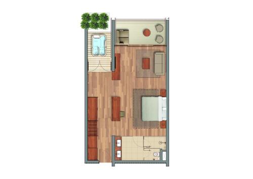 a drawing of a floor plan of a house at Le Grand Galle in Galle