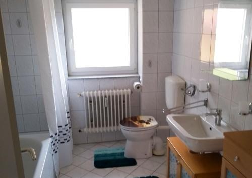 Ett badrum på Ferienwohnung Am Eichbühl