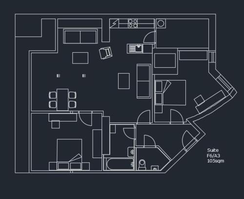 Půdorys ubytování Letna Garden Suites