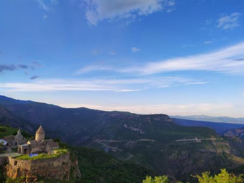 an old castle on top of a mountain at Ana-Maria Bnb in Tatʼev