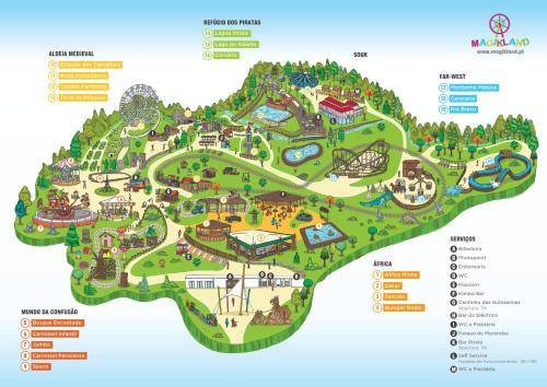 a map of the disneyland resort at Casa Máximo in Penafiel