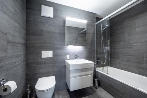 Koupelna v ubytování Casa Miraselva
