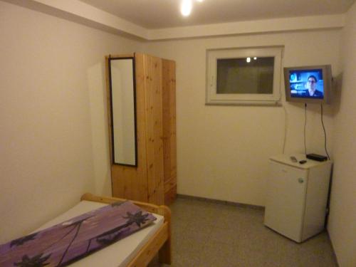 TV a/nebo společenská místnost v ubytování Ferienhaus Roy