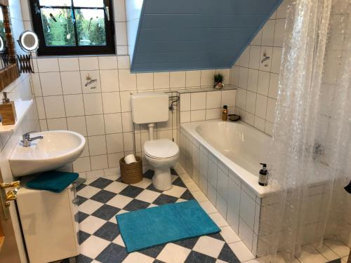 Koupelna v ubytování Steinbachblick