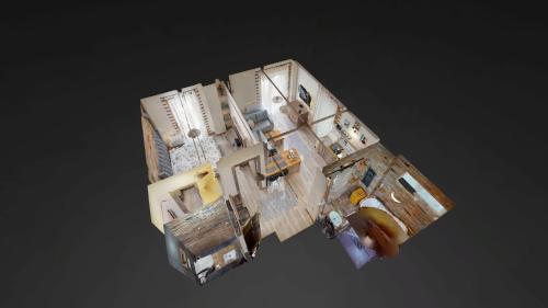 a rendering of a house with a kitchen at Apartmán Sofia s infrasaunou, PRIMO, Starý Smokovec in Smokovce