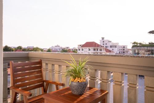 Balkón nebo terasa v ubytování Mony Reach Angkor Hotel