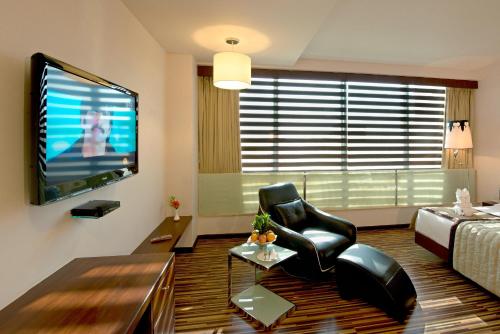 Hotel Sandy's Towerにあるテレビまたはエンターテインメントセンター