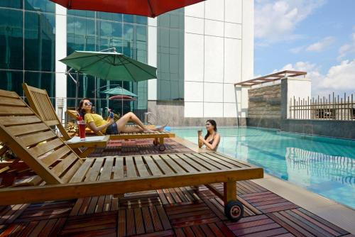 Hotel Sandy's Towerの敷地内または近くにあるプール